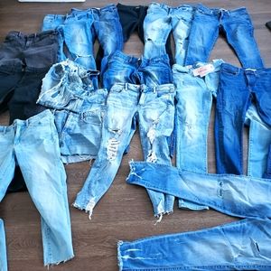 Lot of 15 Pairs of Women's Jeans and 3 Shorts